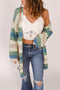Lightweight Open Knit Striped Long Sleeve Cardigan