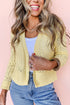 Lightweight Pointelle Knit Open Front Cardigan