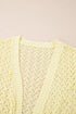 Lightweight Pointelle Knit Open Front Cardigan