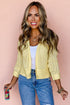 Lightweight Pointelle Knit Open Front Cardigan