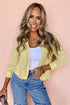 Lightweight Pointelle Knit Open Front Cardigan