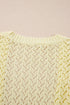 Lightweight Pointelle Knit Open Front Cardigan