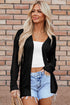 Lightweight Pointelle Open Front Long Sleeve Cardigan