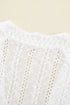 Lightweight Pointelle Open Front Long Sleeve Cardigan