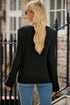Lightweight Ribbed Knit Button Front V Neck Cardigan