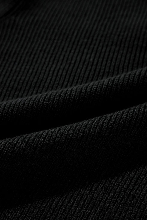 Lightweight Ribbed Knit Button Front V Neck Cardigan