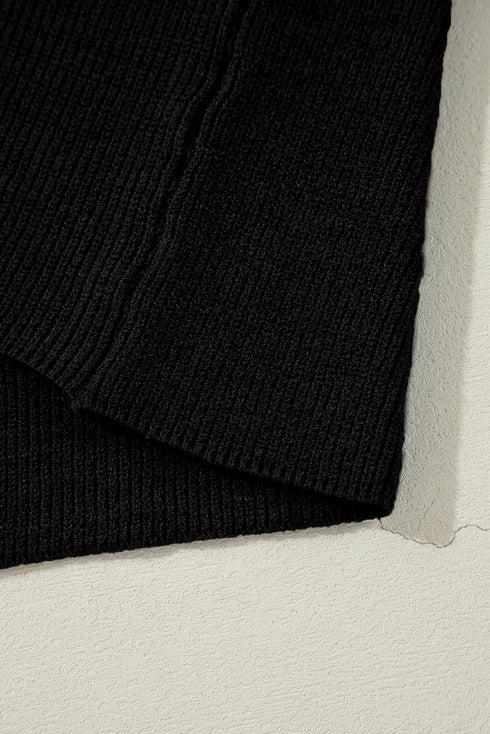 Lightweight Ribbed Knit Button Front V Neck Cardigan