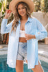 Lightweight Shirt Style Beach Cover Up