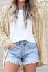Lightweight Textured Open Front Boho Knit Cardigan