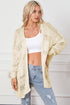 Lightweight Textured Open Front Boho Knit Cardigan