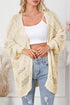 Lightweight Textured Open Front Boho Knit Cardigan