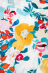 Lightweight Viscose Blend Floral Print Slit Neck Blouse