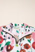 Lightweight Viscose Blend Floral Print Slit Neck Blouse