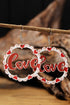 Lightweight Wooden Cutout Heart Statement Drop Earrings
