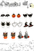 Lightweight Wooden Pumpkin Face Dangle Hook Earrings