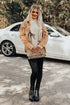 Lively Cheetah Print High Neck Split Hem Sweater