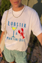 Lobster Martini Diet Graphic Print Short Sleeve Tee