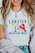 Lobster Martini Diet Graphic Print Short Sleeve Tee