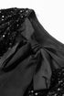 Long Bell Sleeve Sequin Shift Dress