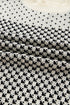 Long Cuff Balloon Sleeve Geometric Knit Sweater