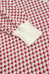 Long Cuff Balloon Sleeve Geometric Knit Sweater