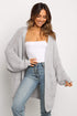 Long Line Open Front Knitted Cardigan With Pockets