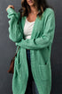 Long Line Open Front Knitted Cardigan With Pockets