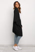Long Line Open Front Knitted Cardigan With Pockets