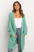 Long Line Open Front Knitted Cardigan With Pockets