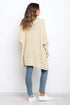 Long Line Open Front Knitted Cardigan With Pockets