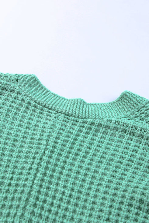 Long Line Open Front Knitted Cardigan With Pockets