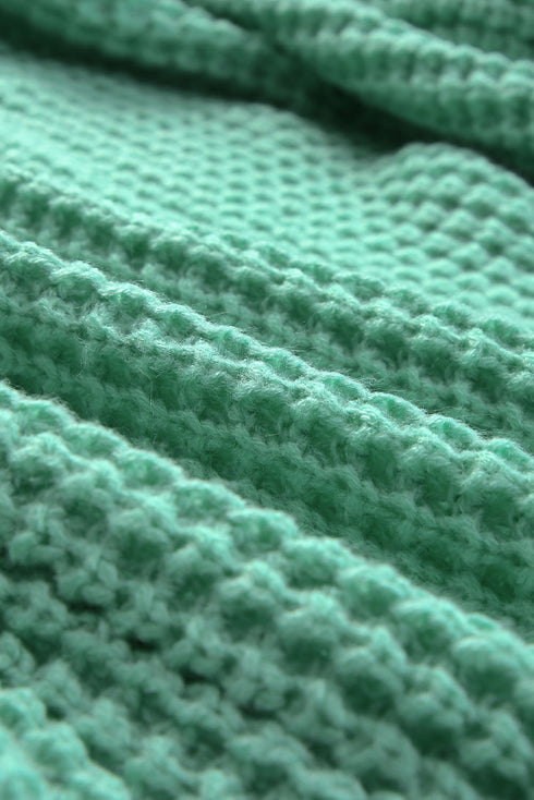 Long Line Open Front Knitted Cardigan With Pockets