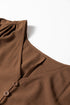 Long Sleeve Button Front Drawstring Waist Maxi Dress