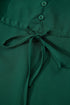 Long Sleeve Button Front Drawstring Waist Maxi Dress
