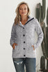 Long Sleeve Button-Up Hooded Cardigans