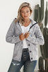 Long Sleeve Button-Up Hooded Cardigans