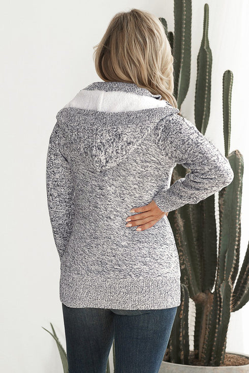 Long Sleeve Button-Up Hooded Cardigans