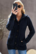 Long Sleeve Button-Up Hooded Cardigans