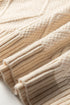 Long Sleeve Cable Knit Crew Neck Sweater Dress