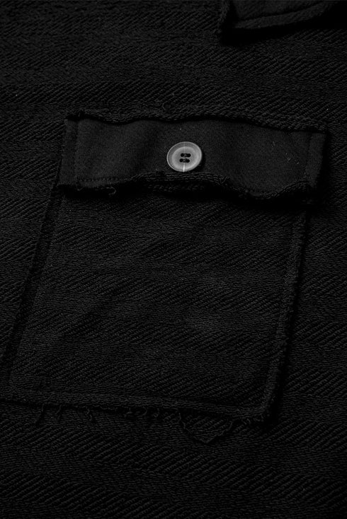 Long Sleeve Flap Pocket Utility Henley Top