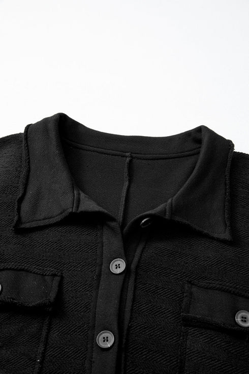 Long Sleeve Flap Pocket Utility Henley Top