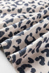 Long Sleeve Leopard Print Striped Patchwork V Neck Pant Set