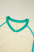 Long Sleeve Pullover Drawstring Paneled Lounge Short Sets
