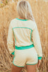 Long Sleeve Pullover Drawstring Paneled Lounge Short Sets