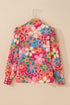 Long Sleeve Retro Floral Print Button Down Shirt