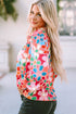Long Sleeve Retro Floral Print Button Down Shirt