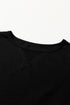Long Sleeve Round Neck Ruffle Hem Mini Dress