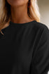 Long Sleeve Round Neck Ruffle Hem Mini Dress