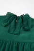 Long Sleeve Ruffled Mock Neck Tiered Mini Dress