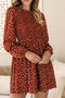 Long Sleeve Smocked Bodice Floral Mini Dress